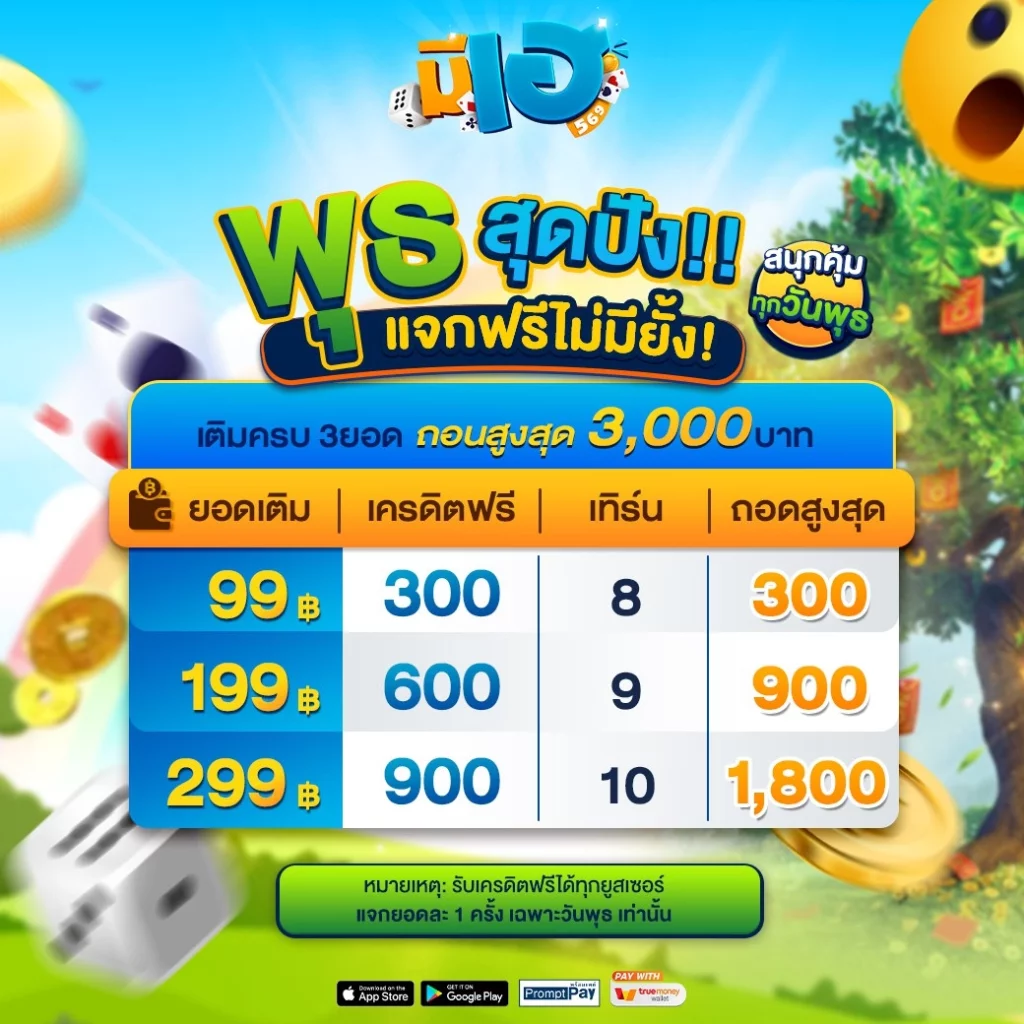 พุธ..สุดปัง แจกฟรี ไม่มียั้ง สนุกคุ้มทุกวันพุธ